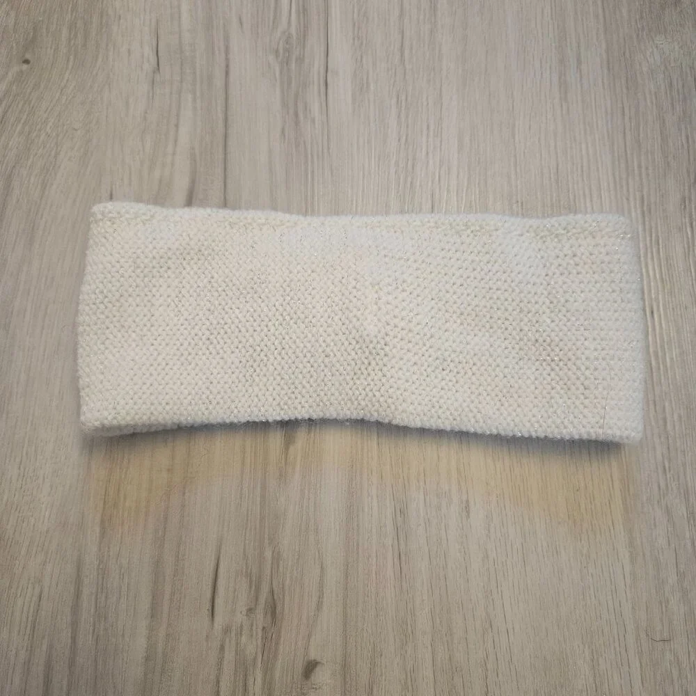Children’s Place Knit Bow Headband Ear Warmer Cream White One Size